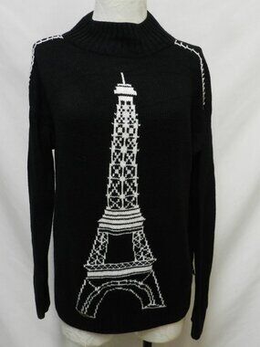 Karl Lagerfeld Eiffel Tower France sweater jumper top Relaxed Size Sz Small Sm S
